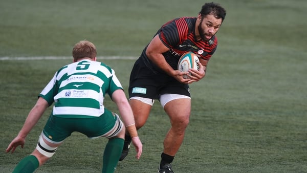 Billy Vunipola in action for Saracens during the defeat to Ealing Trailfinders