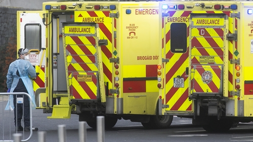 Ambulances pictured outside the Mater Hospital in Dublin