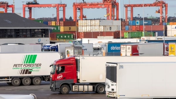 Trucks at Dublin Port