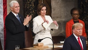 Before delivering his annual State of the Union address in February 2020, Donald Trump refused to shake the proffered hand of top Democrat, Speaker of the House Nancy Pelosi. Ms Pelosi later ripped up a print out of Mr Trump's speech as he finished it