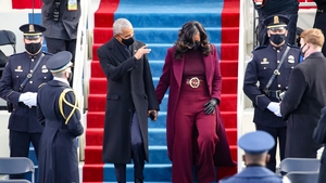 Former President Barack Obama and Michelle Obama at the inauguration