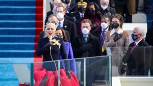 Lady Gaga sings the National Anthem