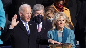 Joe Biden is sworn in as US President during his inauguration on the West Front of the US Capitol