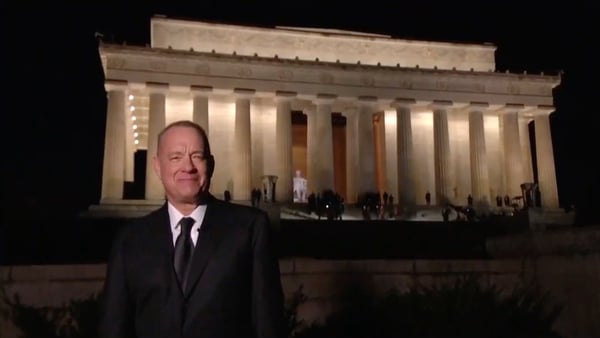 Tom Hanks presented the show from the Lincoln Memorial in Washington DC