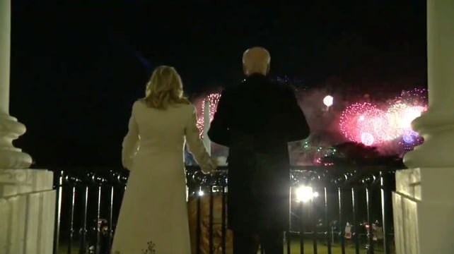 The fireworks are held during the Celebrating America Primetime Special, a livestream event hosted by actor Tom Hanks