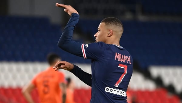 Kylian Mbappe helped PSG to a comprehensive win