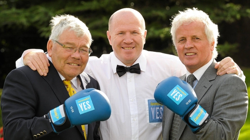 Harry Perry, pictured with Michael Carruth and Mick Dowling in 2011