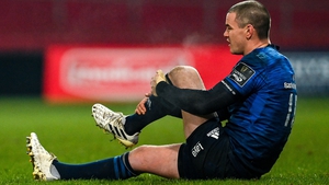 Johnny Sexton was replaced by Ross Byrne in the 54th minute of Leinster's win over Munster at Thomond Park on Saturday