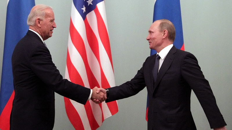 Joe Biden and Vladimir Putin in Moscow in 2011