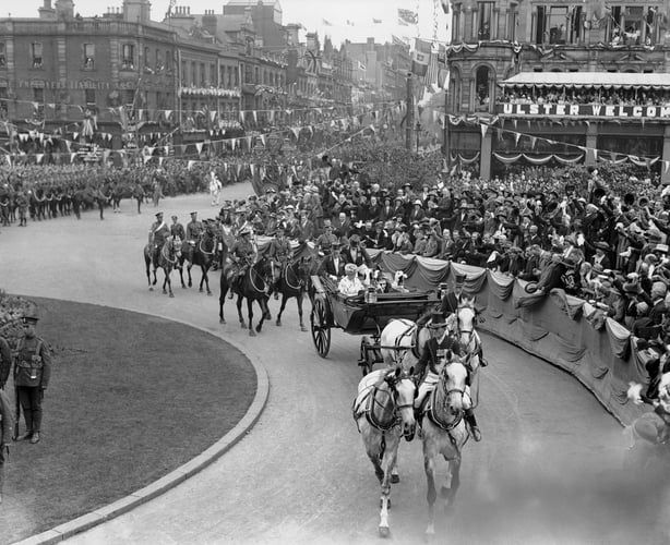 George V opening parliament in Belfast 1921