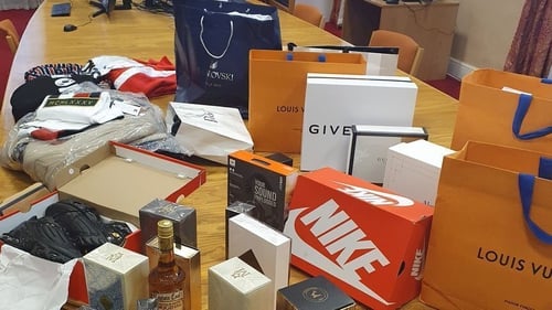 Over €20,000 worth of high value electronic, luxury goods, jewellery and watches have also been seized