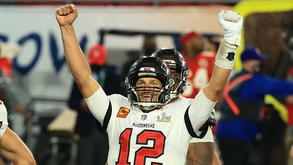 Tom Brady celebrates an unprecedented seventh Super Bowl win