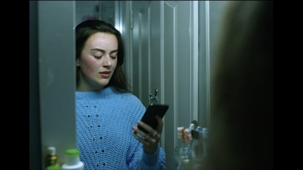 young woman on phone