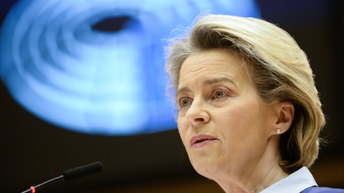 Ursula von der Leyen addressed a virtual session of the World Economic Forum today
