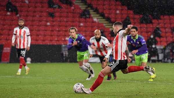 Sheffield United's Billy Sharp scores the only goal of the game from the penalty spot