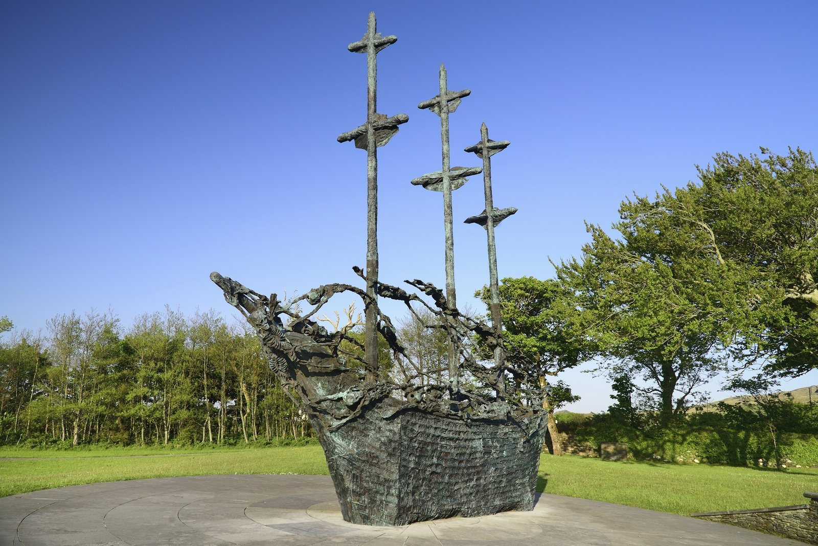 Image - Another view of the National Famine Memorial in Mayo. Photo: Eye Ubiquitous/Universal Images Group via Getty Images