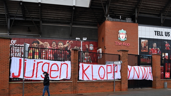 The show of support outside Anfield for the Liverpool manager