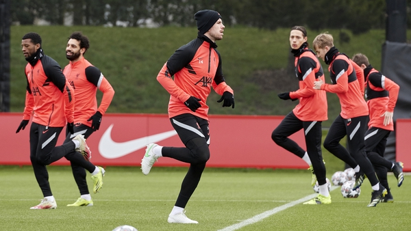 Henderson and his team-mates training ahead of tie in Budapest.