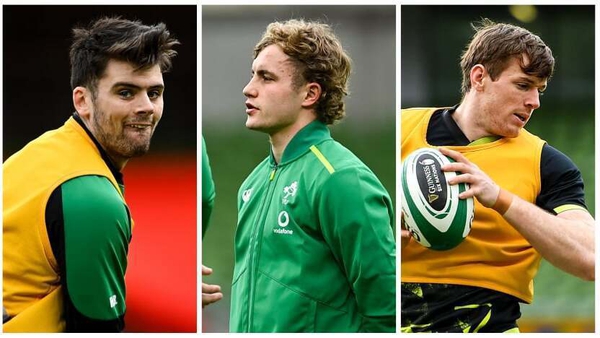 Harry Byrne, Craig Casey and Ryan Baird have been training with the Ireland squad