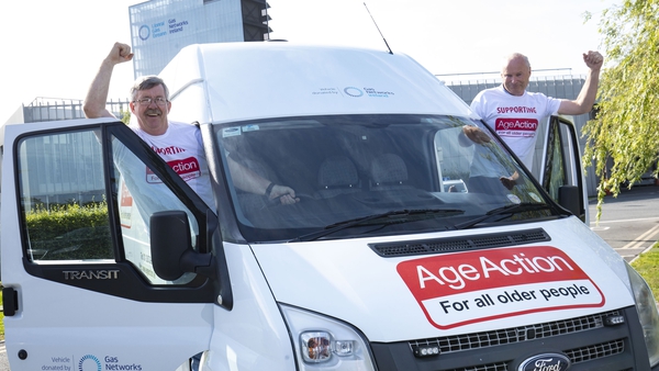 John Dunlea and David Crancher from Age Action Ireland with the van Gas Networks Ireland donated