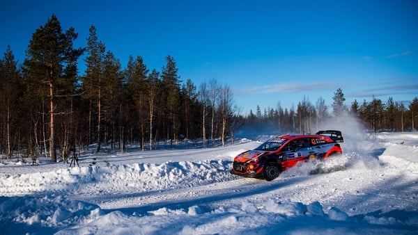 Craig Breen has slipped to fourth in the Arctic Rally Finland