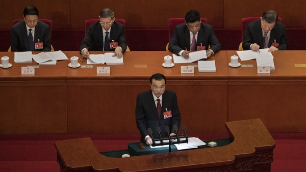 The Chinese congress session opened with an annual address by Premier Li Keqiang