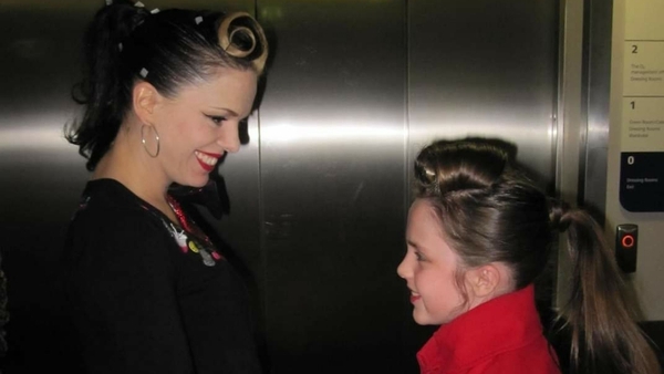 Imelda May with Hannah Roddy at a meet and greet eight years ago / Image: PA
