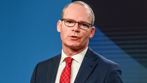 Minister for Foreign Affairs, Simon Coveney, spoke in the Dáil earlier (file image)
