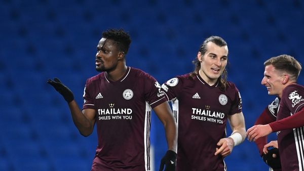 Leicester City's Daniel Amartey stooped to head in the winner