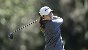 Leona Maguire reeled off four successive birdies from the ninth to turn a two-shot deficit into a two-shot advantage at Shadow Creek