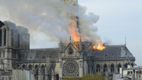 Notre Dame ablaze two years ago.