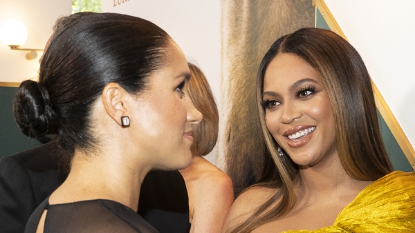 Meghan Markle and Beyoncé at the premiere of The Lion King in London in July 2019