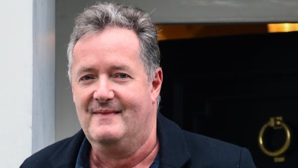 Piers Morgan outside his London home on Wednesday - 