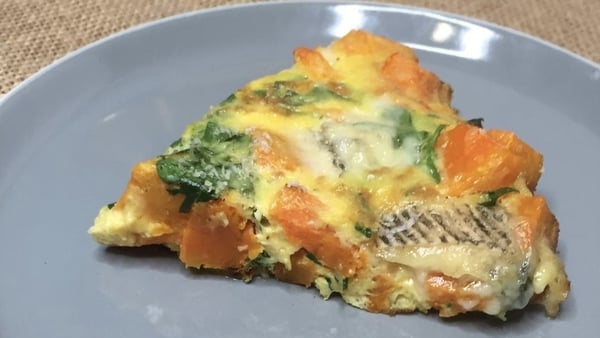 Eunice Power's frittata of butternut squash, spinach and gorgonzola.