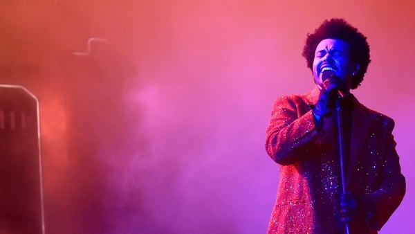 The Weeknd performing at the Super Bowl in February