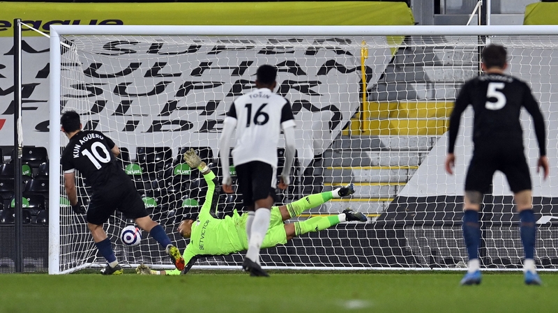 Aguero scored his first Premier League goal for 14 months