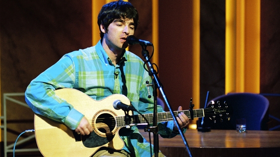 Noel Gallagher performing on The Late Late Show (1996)