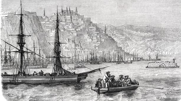 A drawing of Quebec shortly after the Famine