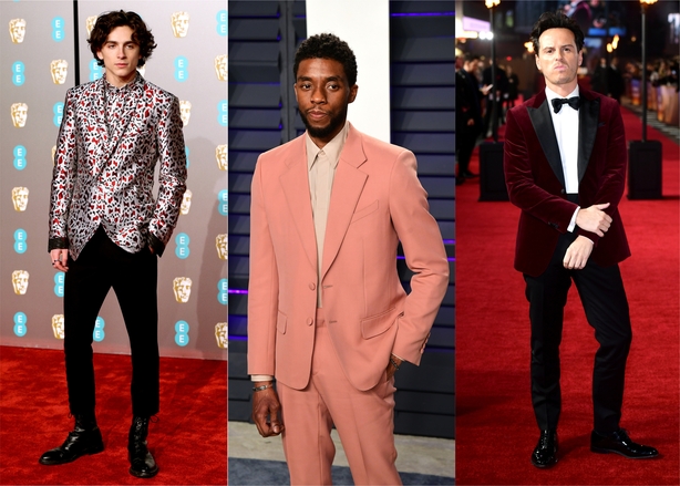 (L-R) Timothee Chalamet, Chadwick Boseman, Andrew Scott