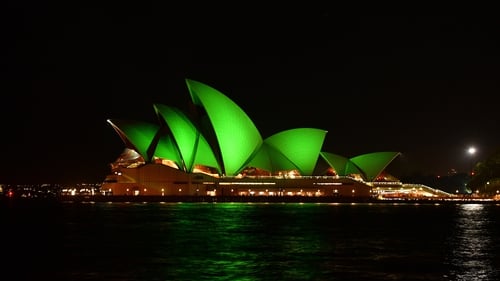Sydney Opera House in Australia will still be lit up green for St Patrick's Day