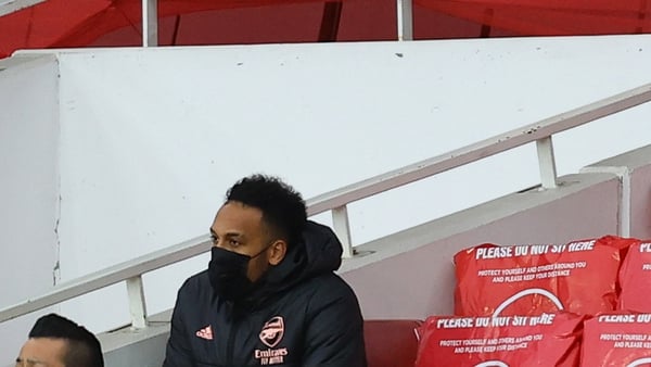 Aubameyang was an unused substitute for the North London derby
