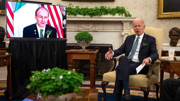 Joe Biden speaks with Taoiseach Micheál Martin via video link this evening