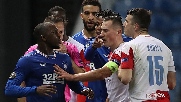 Ondrej Kudela (R) was found ti have racially abused Glen Kamara