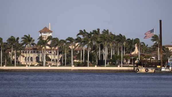 Former president Donald Trump's Mar-a-Lago resort where he resides
