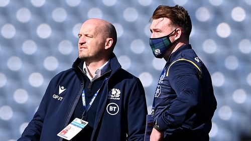 Townsend (left) and Scotland captain Stuart Hogg