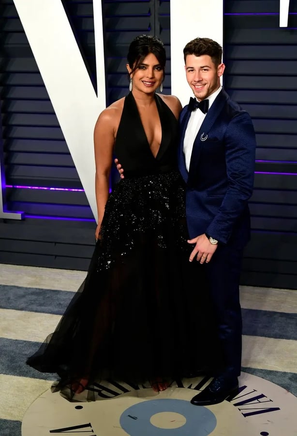Priyanka Chopra Jonas and her husband, Nick Jonas attending the Vanity Fair Oscar party in 2019 (Ian West/PA)