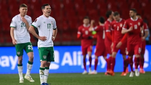 Ireland scored twice but left Serbia with no points from their opening World Cup qualifier