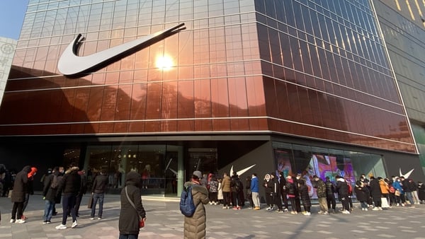 Nike's flagship store on Wangfujing Street in Beijing