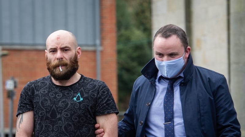 Seamus
Treanor (L) was brought before Cavan District Court today