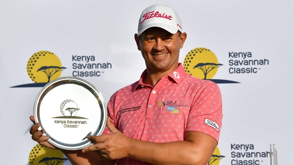 Daniel van Tonder poses with the trophy